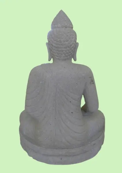 Product image 5 of the product “Seated Buddha made of Riverstone in Bhumisparsha - gesture of touching the earth. 123 cm height. ”